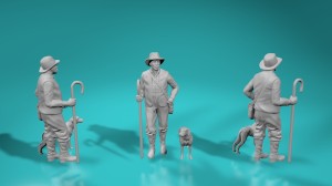 Sheep shepard with dog - various scales