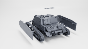 Sturmpanzer IV Brummbar - późny - z osłonami bocznymi - otwarty właz - 1:72