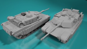 Czołg podstawowy M1A2 Abrams TUSK - otwarty właz - 1:72