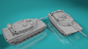 Czołg podstawowy M1A1 Abrams TUSK - zamknięty właz - 1:72