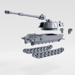 Self-propelled howitzer M109A3 - open hatch - 1:72
