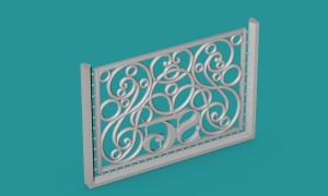 Decorative fence - type 2 - 4 pieces - 1:35