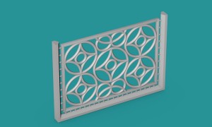 Decorative fence - type 3 - 4 pieces - 1:35