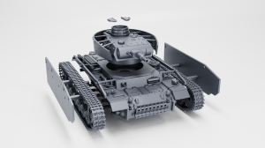 Medium tank Pz.Kpfw. III Ausf.N - open hatch - 1:72