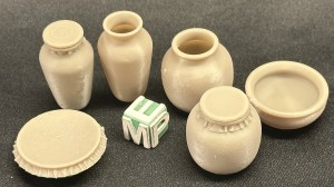 Zestaw bardzo dużych ceramicznych naczyń (dzbany, amfory) - 6 sztuk - 1:48