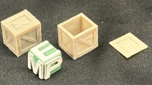 Zestaw skrzyń drewnianych - typ 3 - 6 elementów - 1:48