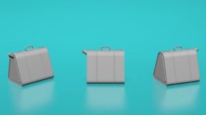 Triangular jerrycans 15l - no text / handles up - 4 pieces - 1:72