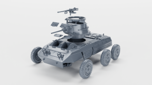 Samochód pancerny M8 Greyhound - otwarte włazy - 1:72