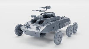 Samochód pancerny M20 Scout - otwarte włazy - 1:72