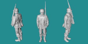 German WWII soldier - attention