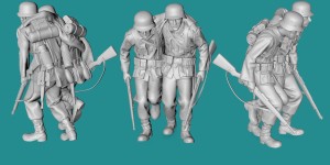 German WWII soldier - helping wounded