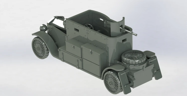 Minevra armored car back view.JPG