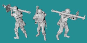 German WWII soldier - Panzerschreck shooting