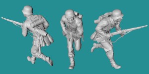 German WWII soldier - running