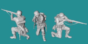 German WWII soldier - shooting (crouch)