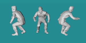 German WWII tank crew - standing on tank