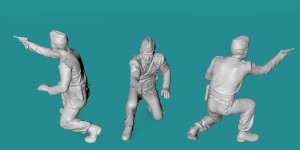 German WWII tank crew - shooting