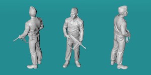 German WWII tank crew - guarding