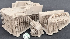 M44 155mm SPH - transport layout (barrel down) - 1:72