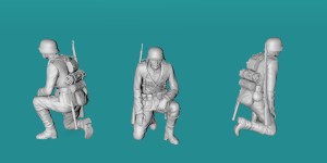 Niemiecki żołnierz - klęczący - wersja 1