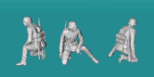 Niemiecki żołnierz - klęczący - wersja 2