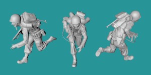 US WWII soldier - running