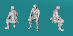 US WWII tank crew - sitting - variant 1