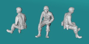 US WWII tank crew - sitting - variant 4