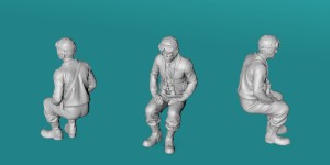 US WWII tank crew - sitting - variant 2