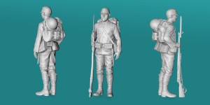 Japanese WWII soldier - attention - variant 1