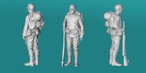 Japanese WWII soldier - attention - variant 2