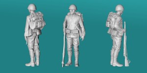 Japanese WWII soldier - attention - variant 4