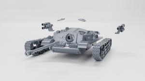 Siege howitzer with rocke launcher 43.M Zrinyi Sorozatveto - open hatch - various scales