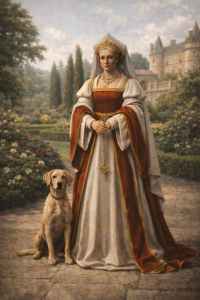 Renaissance Court - Noble woman with dog - various scales