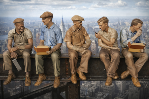 Construction workers 2 - set of 5 figures - various scales