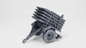 Land Mattress multiple rocket launcher - combat position - various scales