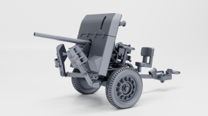 Armata ppanc. Ordnance QF 2-funtowa - pozycja transportowa - różne skale