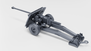 Armata ppanc. Ordnance QF 17-funtowa - pozycja transportowa - różne skale