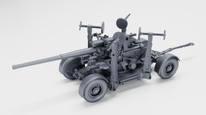 AA gun QF 3,7 inch - transport position - various scales