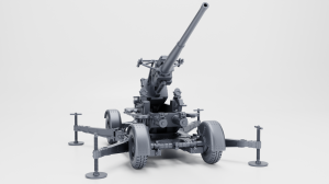 Armata p.plot 3,7-calowa - pozycja bojowa - różne skale