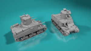 M3 Lee CDL (Gizmo, Canal Defence Lights) - open hatch - various scales