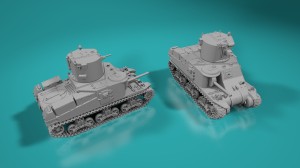 M3 Lee CDL (Gizmo, Canal Defence Lights) - gunless turret - closed hatch - various scales