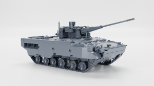 2S38 Deriwacja-PWO - zamknięte włazy - pozycja bojowa - różne skale