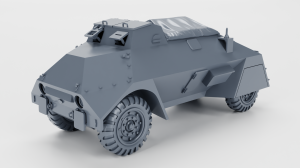 Lekki samochód pancerny Rover mk.II (długi) - otwarte okna + dach typ 1 - różne skale