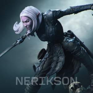 Lierin The Drow Fighter - różne skale