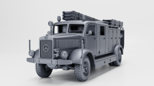 Wóż strażacki Mercedes-Benz L4500 LF25 - różne skale