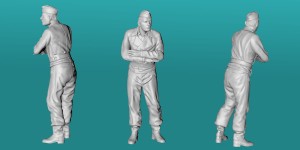 German WWII tank crew - variant 3 - various scales