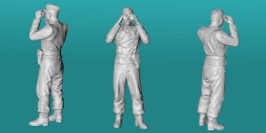 German WWII tank crew - variant 6 - various scales