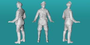German WWII Afrika Korps tank crew - variant 5 - various scales