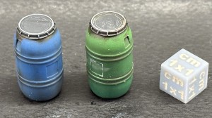 Beczki plastikowe 120 litrów - 3 sztuki - 1:72